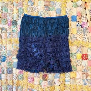 vintage navy/indigo blue lace bloomer shorts 💙